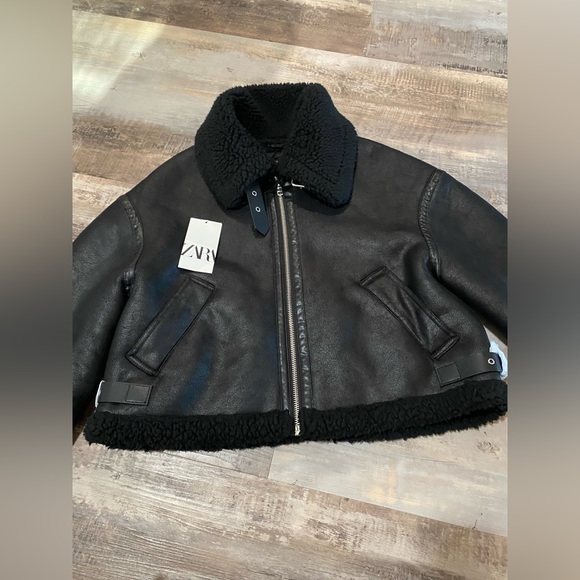 Zara Penny Lane black bomber Jacket - Picture 2 of 13